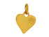 Sterling Silver Vermeil Artisan Star Stamped Heart Pendant, (AF-450)